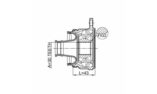 Шрус карданного вала 30x Febest, арт. 0411-KB4SHA