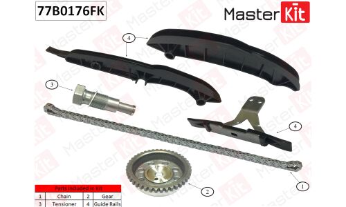 Комплект для замены цепи ГРМ MasterKit, арт. 77B0176FK