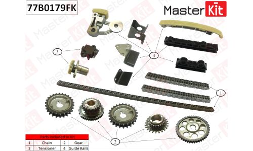 Комплект для замены цепи ГРМ MasterKit, арт. 77B0179FK