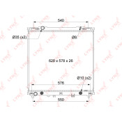 Радиатор охлаждения двигателя LYNXauto, паяный, арт. RB-1084