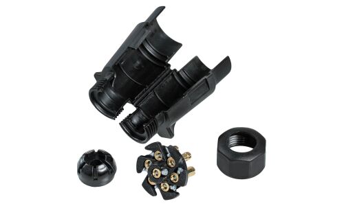 Вилка прицепа Airline, 12В, 7 контактов, пластиковый корпус, арт. ATE-01