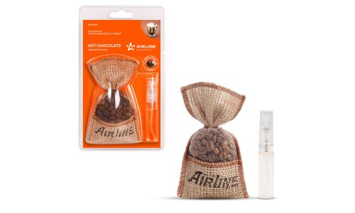 Ароматизатор подвесной Airline «Кофе в мешочке со спреем» Hot Chololate (Горячий шоколад), текстиль с пропиткой, мешочек, арт. AFCO197