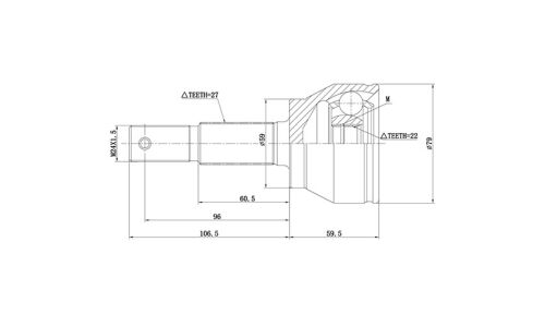 ШРУС наружный | перед прав/лев ZIKMAR, арт. Z87105R