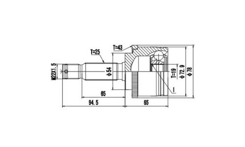 ШРУС наружный | перед лев ZIKMAR, арт. Z87233R