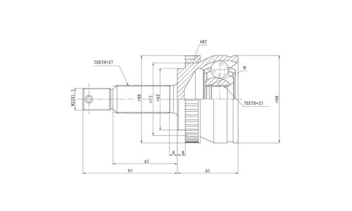 ШРУС Zikmar, передний, наружный, арт. Z87325R