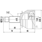 ШРУС Zikmar, передний, наружный, арт. Z87489R