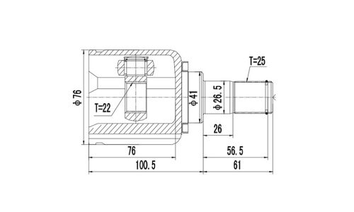 ШРУС внутренний | перед лев ZIKMAR, арт. Z87840R