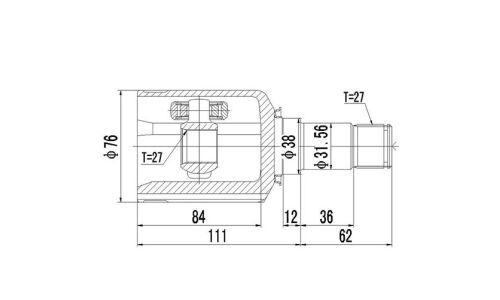 ШРУС Zikmar, передний, правый, внутренний, арт. Z88955R