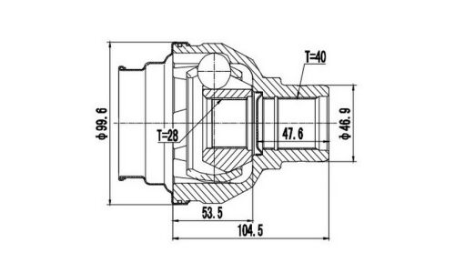 ШРУС внутренний | перед лев ZIKMAR, арт. Z88977R
