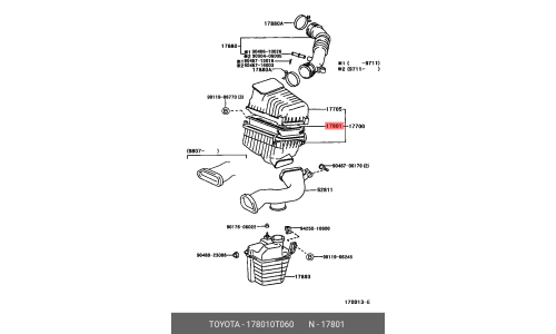 Фильтр воздушный Toyota, арт. 17801-0T060