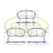 Колодки тормозные дисковые GUD, передние, комплект на ось (4 шт), арт. GBP120902