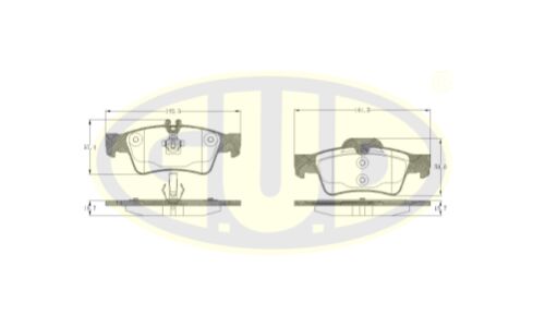 Колодки тормозные дисковые | зад GUD, арт. GBP099100