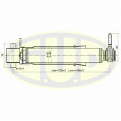 Амортизатор GUD, газомасляный, двухтрубный, задний, правый/левый, 1 шт, арт. GSA344800