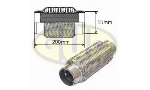 Гофра глушителя усиленная GUD, арт. GFP350200HD