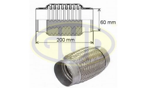 Гофра глушителя GUD, арт. GFP360200