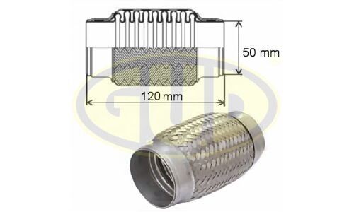 Гофра глушителя GUD, Innerbraid, 50x120мм, арт. GFP350120