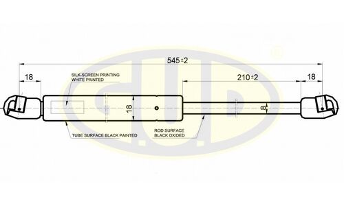 Амортизатор крышки багажника | зад GUD, арт. GGS020162