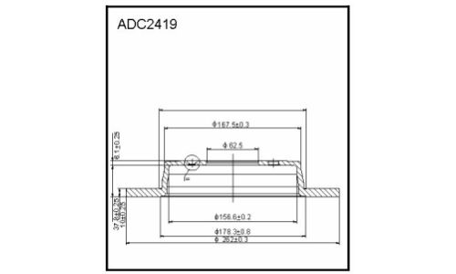 Диск тормозной | зад Allied Nippon, арт. ADC2419