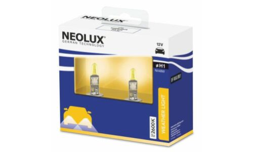 Лампа галогенная Neolux Weather Light H1 (P14.5s, T8), 12В, 55Вт, 2600К, комплект 2 шт, арт. N448W2SCB
