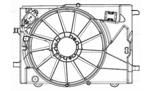 Кожух вентилятора охлаждения радиатора Luzar, для Chevrolet Aveo, арт. LFS 0595