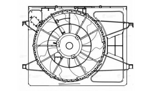 Э/вентилятор охл. с кожухом для а/м Kia CEED/i30 (07-)Hyundai Elantra (HD) (06-) Luzar, арт. LFK 08H1