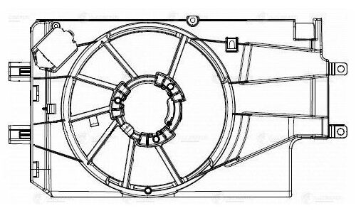 Кожух вентилятора охлаждения радиатора Luzar, для VAZ 2190, арт. LFS 0194