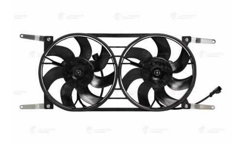 Вентилятор охлаждения радиатора Luzar, с кожухом, с 2 вентиляторами, для UAZ Patriot, арт. LFK 0361