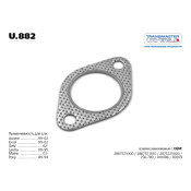 Прокладка приемной трубы выхлопной системы Transmaster Universal, паронитовая металлосодержащая, арт. u.882