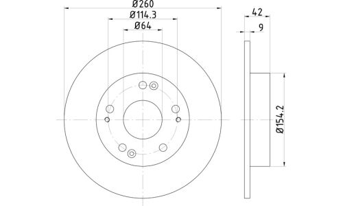 Диск тормозной Nisshinbo, задний, арт. ND8010K