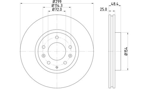 Диск тормозной | перед Nisshinbo, арт. ND5024K