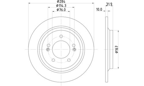 Диск тормозной Nisshinbo, арт. ND6090K