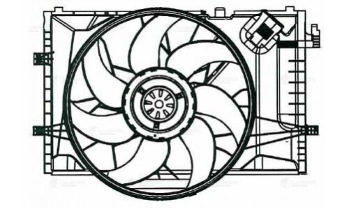 Э/вентилятор охл. с кожухом для а/м Mercedes-Benz C (W203) (00-) Luzar, арт. LFK 1503