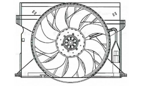 Вентилятор охлаждения радиатора Luzar, с кожухом, для Mercedes-Benz E-Class W211, арт. LFK 15211
