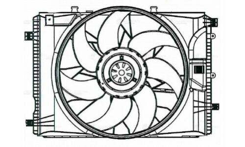 Э/вентилятор охл. с кожухом для а/м Mercedes Benz C (W204) (07-)/E (W212) (09-) Luzar, арт. LFK 1550