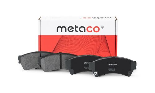 Колодки тормозные дисковые Metaco, передние, комплект на ось (4 шт), арт. 3000-045