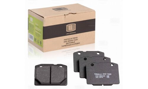 Колодки тормозные дисковые Trialli, передние, комплект на ось (4 шт), арт. PFP 7966