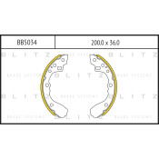 Колодки тормозные барабанные Blitz, комплект на ось (4 шт), арт. BB5034