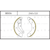 Колодки тормозные барабанные Blitz, комплект на ось (4 шт), арт. BB5036