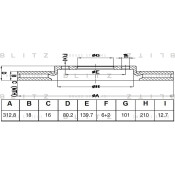 Диск тормозной Blitz, задний, арт. BS0474