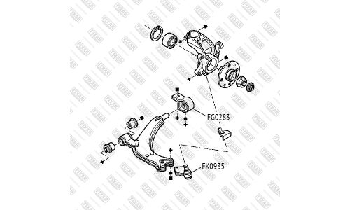 Сайлентблок переднего рычага Fixar, арт. FG0283