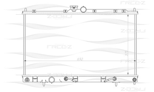 Радиатор охлаждения двигателя Free-Z, арт. KK0157