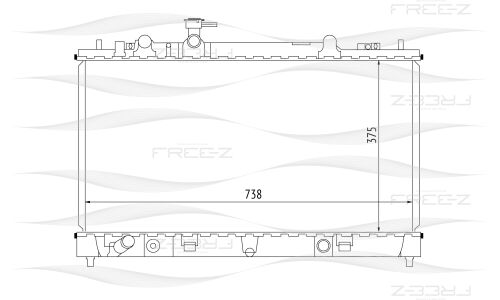 Радиатор охлаждения двигателя Free-Z, арт. KK0241