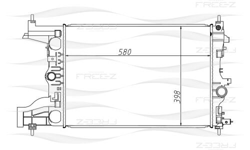 Радиатор охлаждения двигателя Free-Z, арт. KK0165