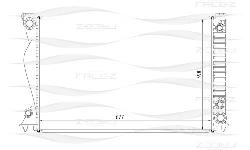 Радиатор охлаждения двигателя Free-Z, арт. KK0102