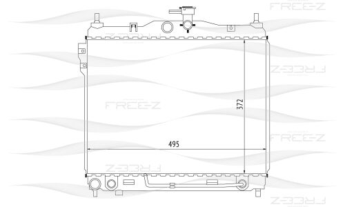 Радиатор охлаждения двигателя Free-Z, арт. KK0234
