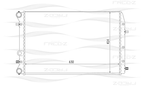 Радиатор охлаждения двигателя Free-Z, арт. KK0206