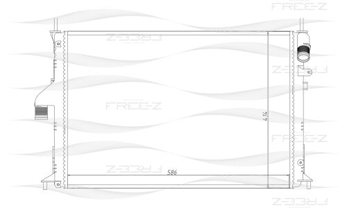 Радиатор охлаждения двигателя Free-Z, арт. KK0180