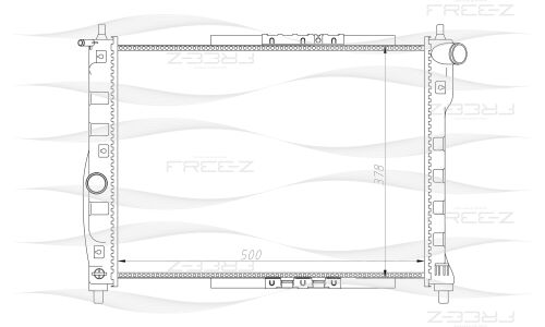 Радиатор охлаждения двигателя Free-Z, арт. KK0133