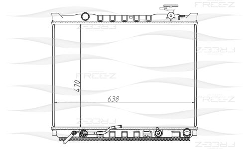 Радиатор охлаждения двигателя Free-Z, арт. KK0221