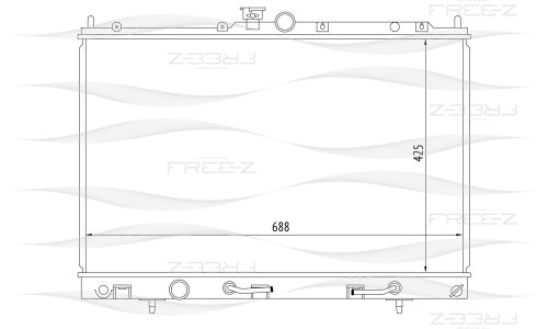 Радиатор охлаждения двигателя Free-Z, арт. KK0156